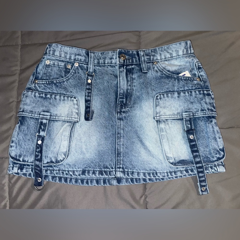 J for Justify Light Blue Denim Skirt